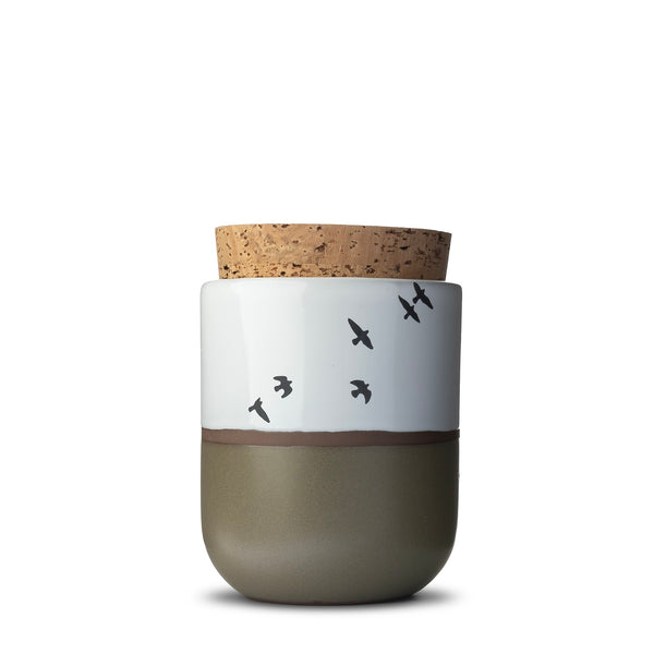 Canister with Cork Lid  |  Medium  |  Horizon | Stone