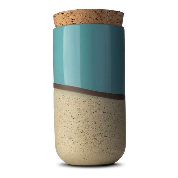 Canister with Cork Lid  |  XLarge  |  Dune | Blue