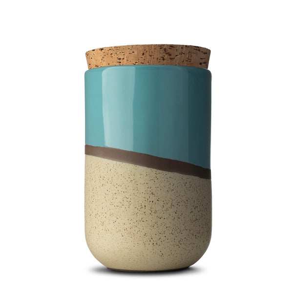 Canister with Cork Lid  |  Large  |  Dune | Blue