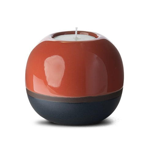 Tealight Candle Holder | Coral+Black