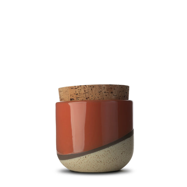 Canister with Cork Lid  |  Small  |  Dune | Coral