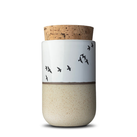 Canister with Cork Lid  |  Large  |  Horizon | Sand