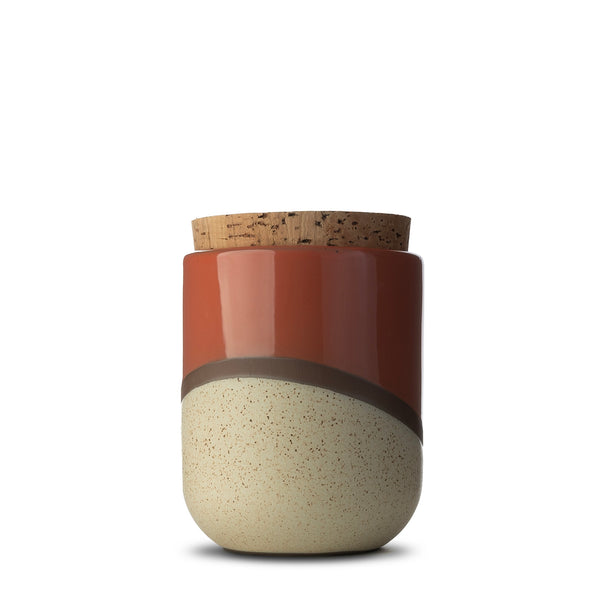 Canister with Cork Lid  |  Medium  |  Dune | Coral