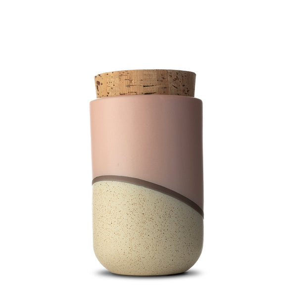 Canister with Cork Lid  |  Large  |  Dune | Pink