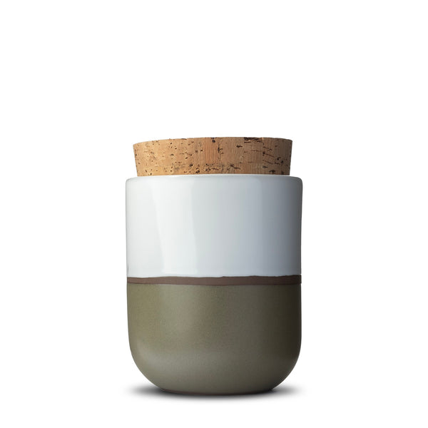 Canister with Cork Lid  |  Medium  |  Horizon | Stone