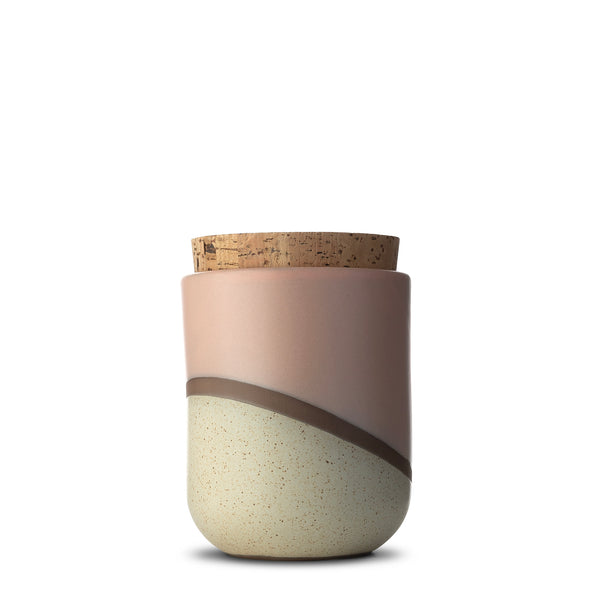 Canister with Cork Lid  |  Medium  |  Dune | Pink