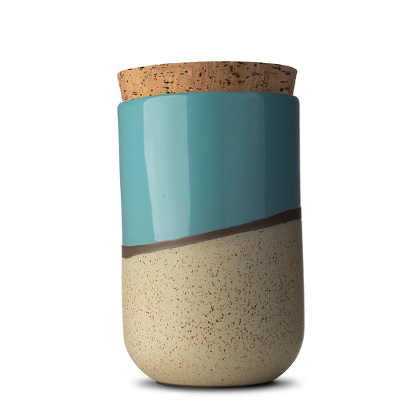 Canister with Cork Lid  |  Large  |  Dune | Blue