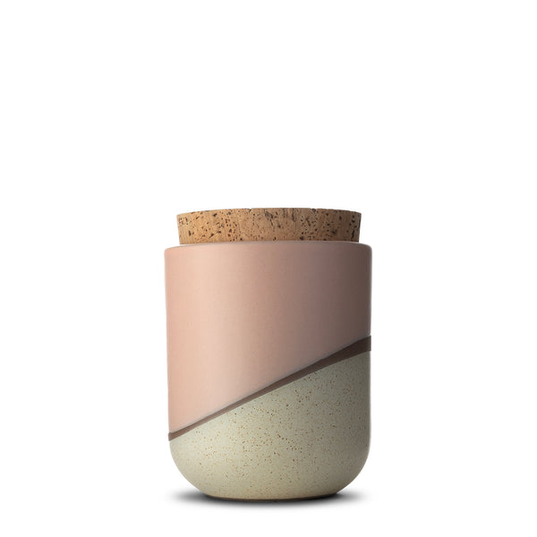 Canister with Cork Lid  |  Medium  |  Dune | Pink