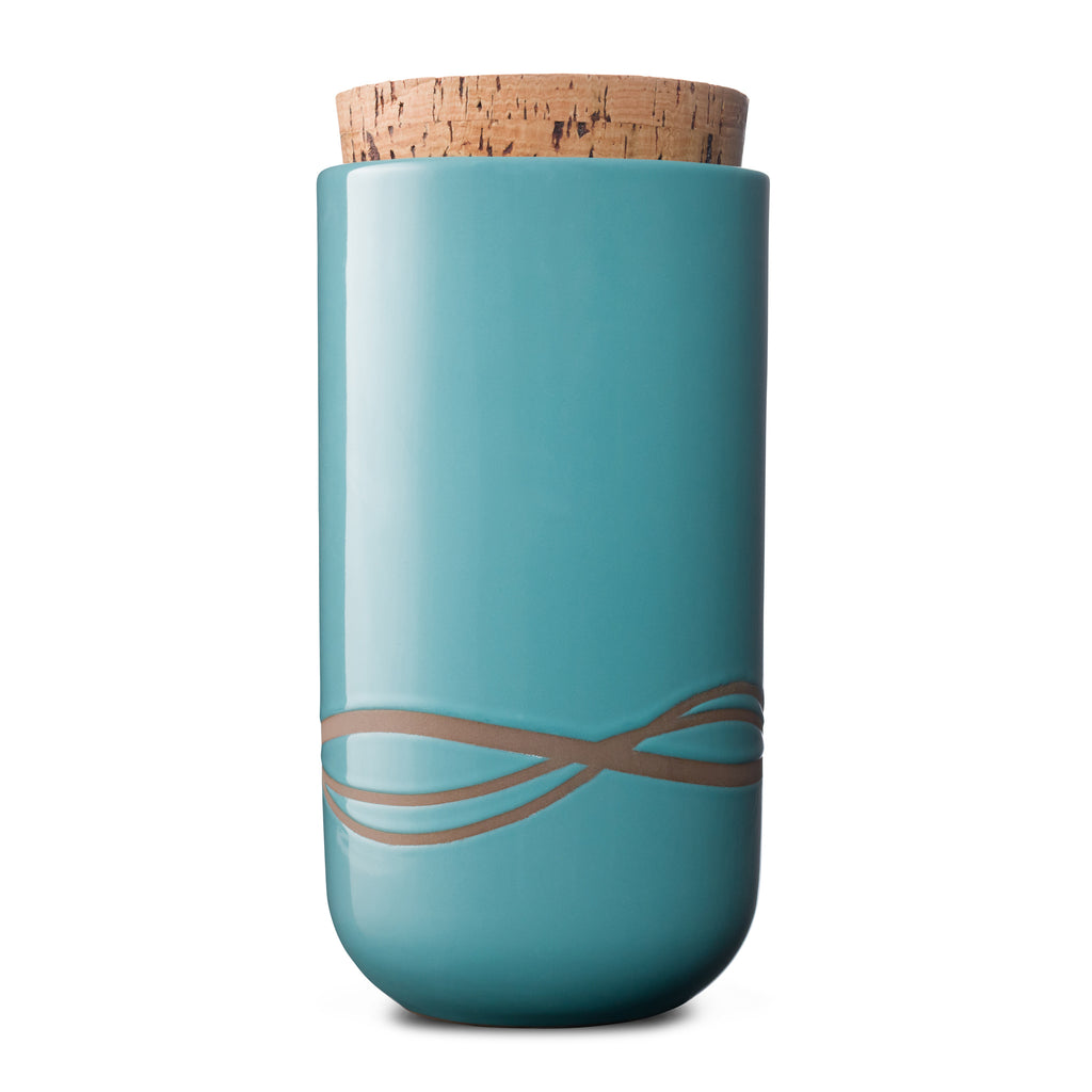 Canister with Cork Lid  |  XLarge  |  Waves