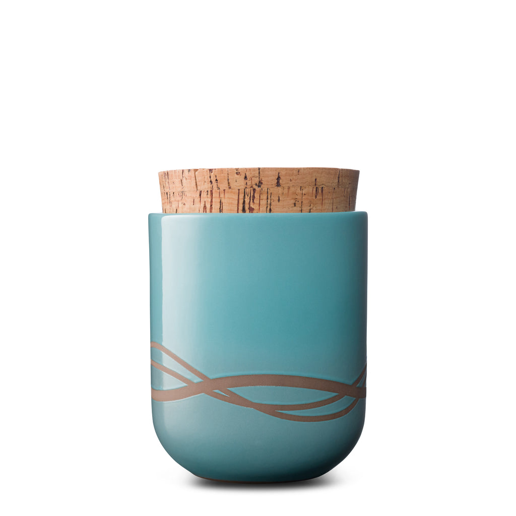 Canister with Cork Lid  |  Medium  |  Waves