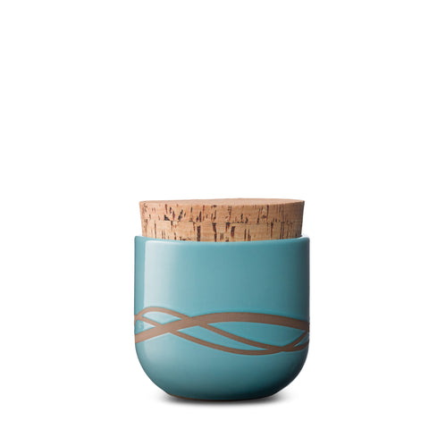 Canister with Cork Lid  |  Small  |  Waves
